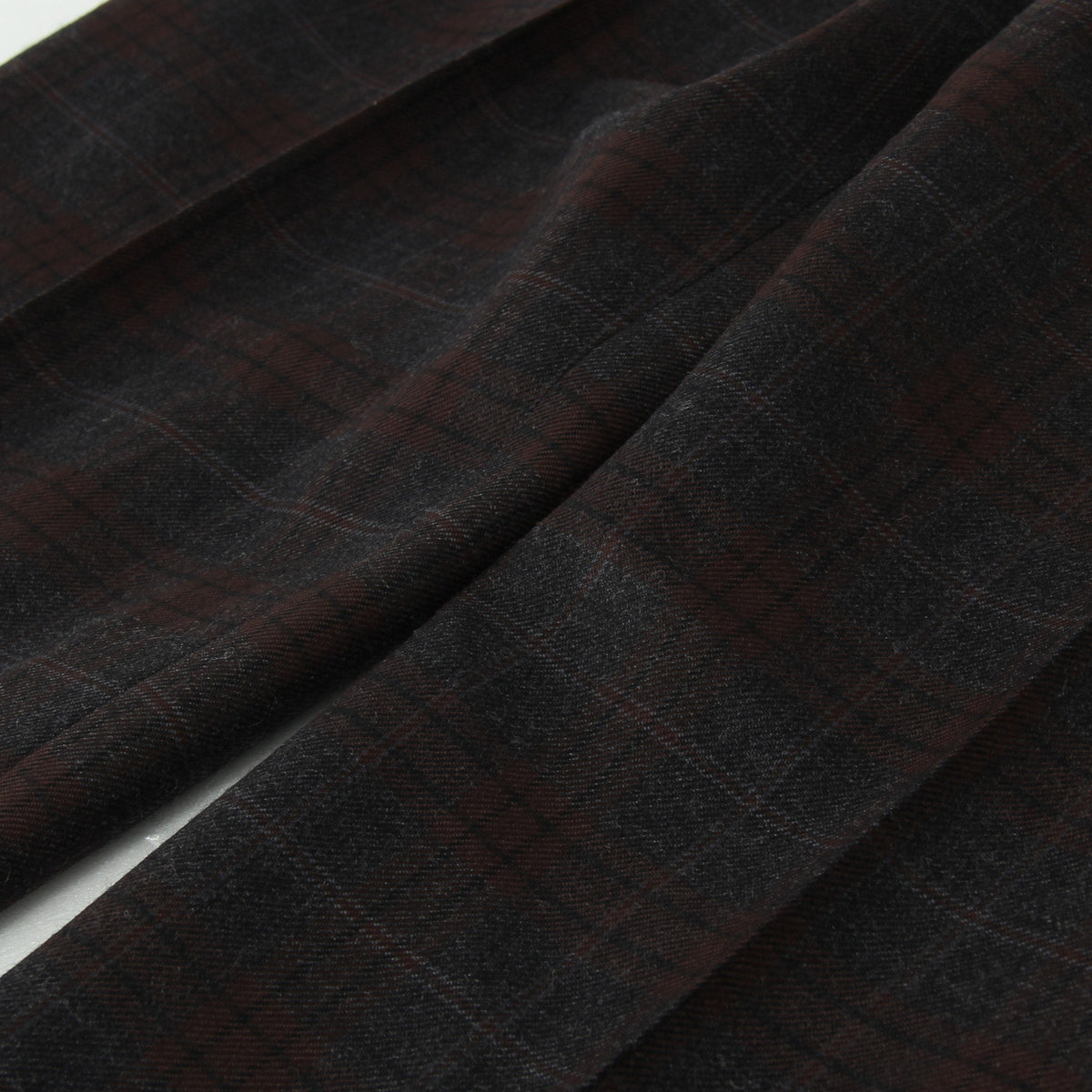 PLAID WOOL TROUSERS