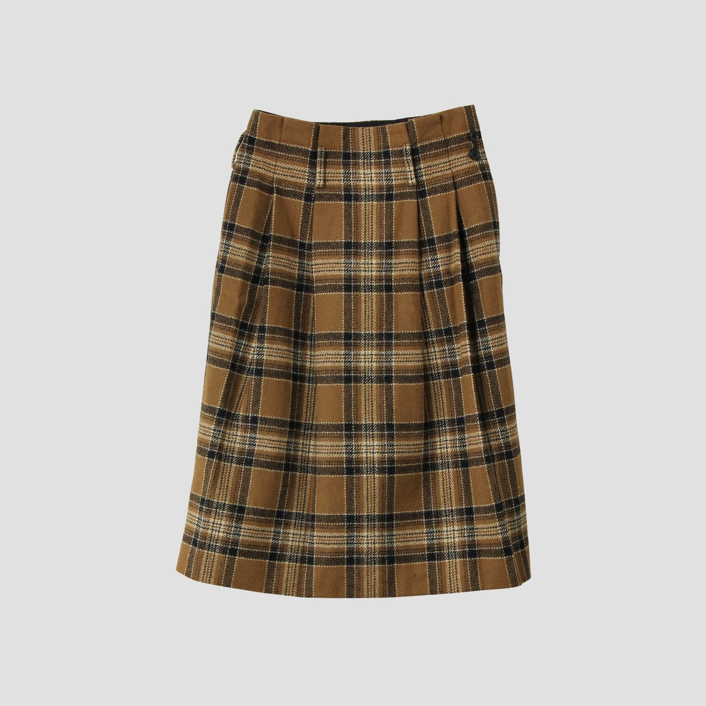 CAMEL TARTAN SKIRT