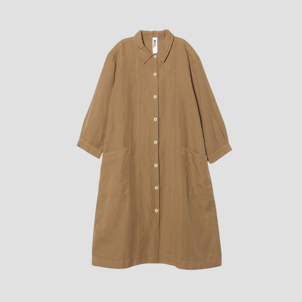 DRY COTTON LINEN TWILL DRESS