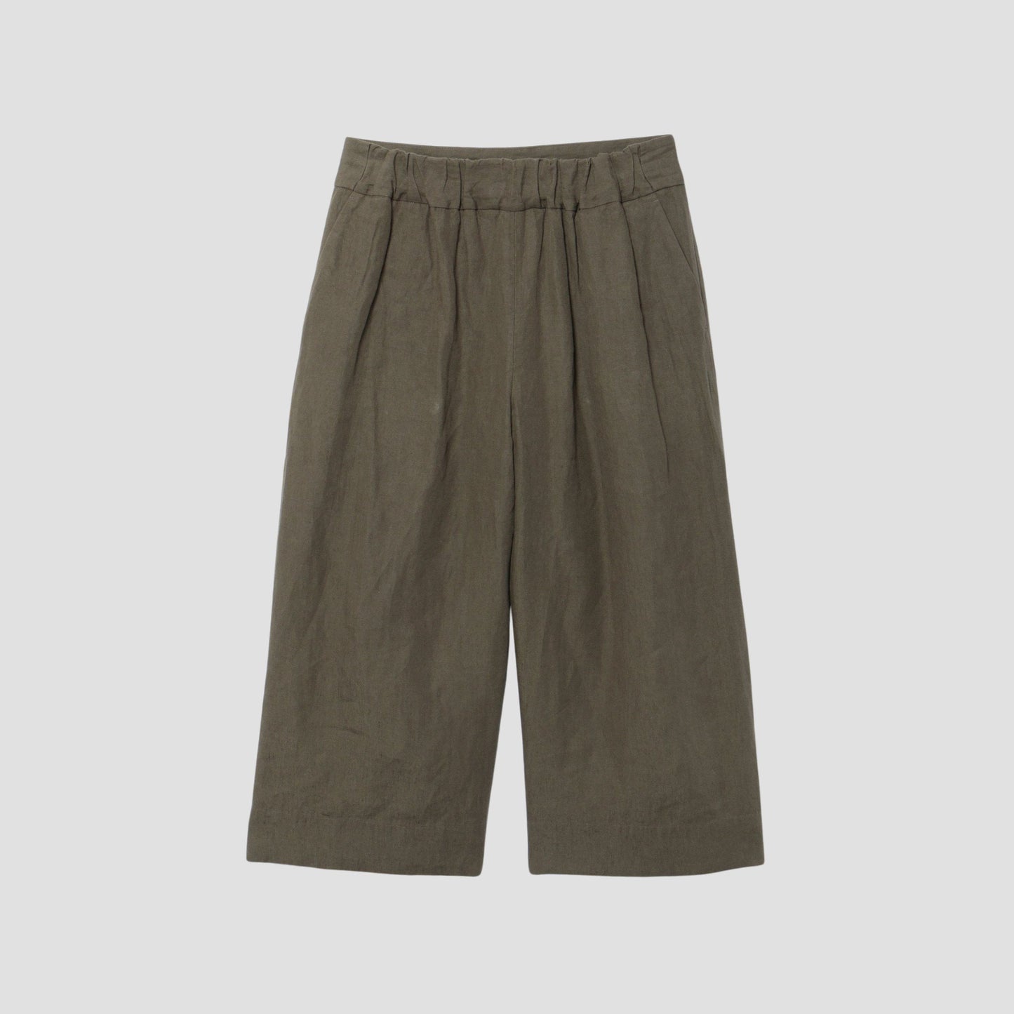 COATED LINEN PLAINWEAVE TROUSERS