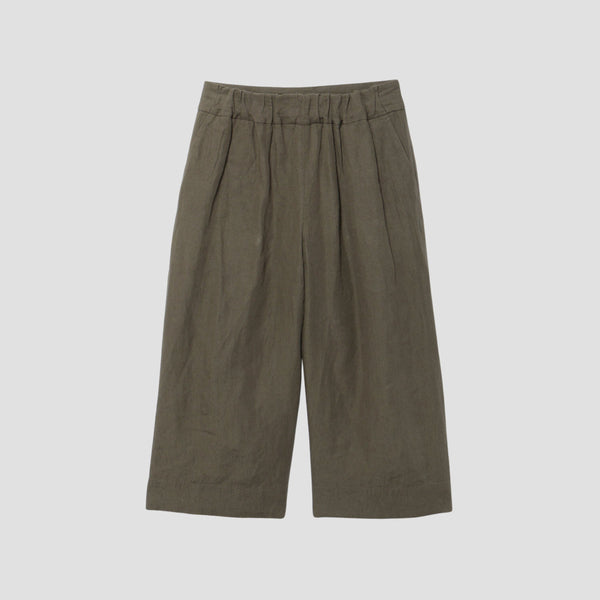 COATED LINEN PLAINWEAVE TROUSERS