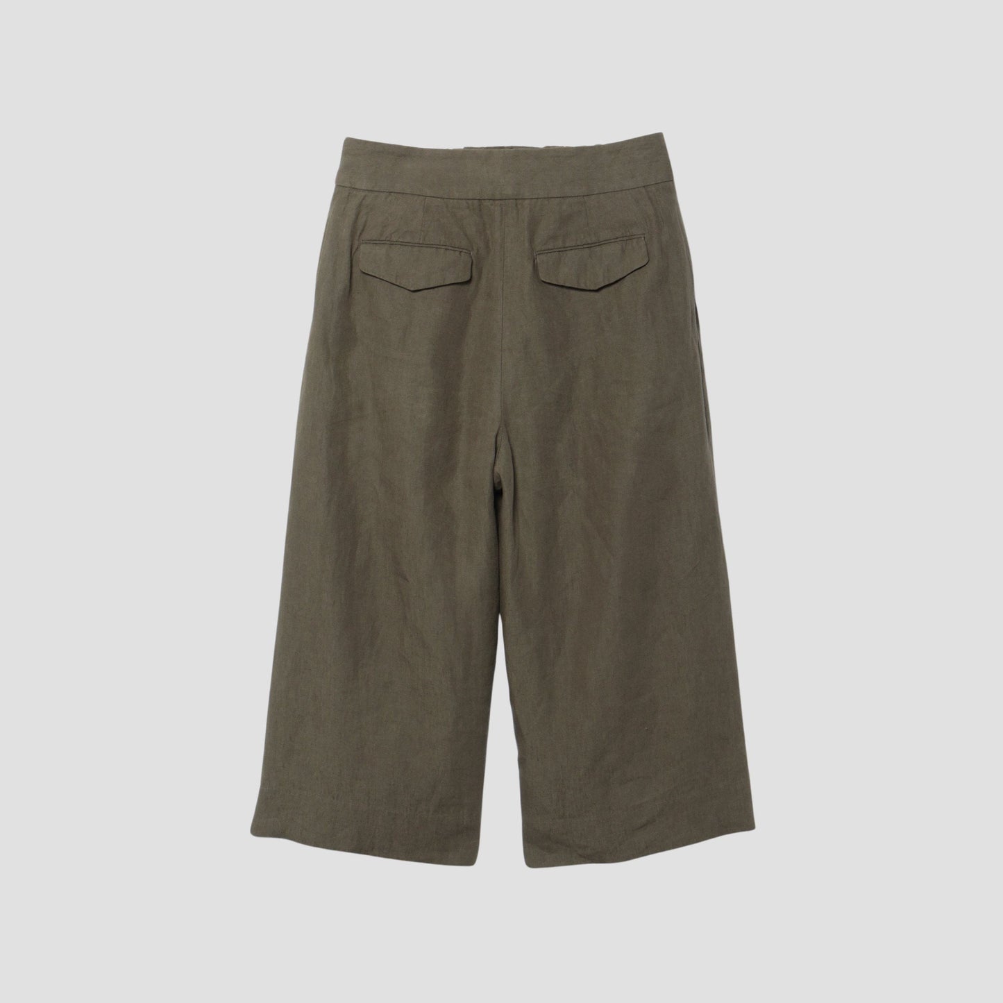 COATED LINEN PLAINWEAVE TROUSERS