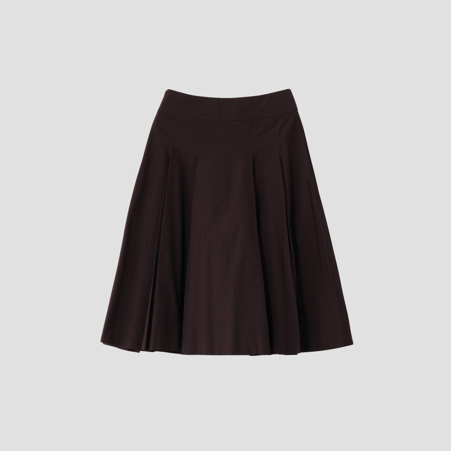 SILK COTTON POPLIN SKIRT