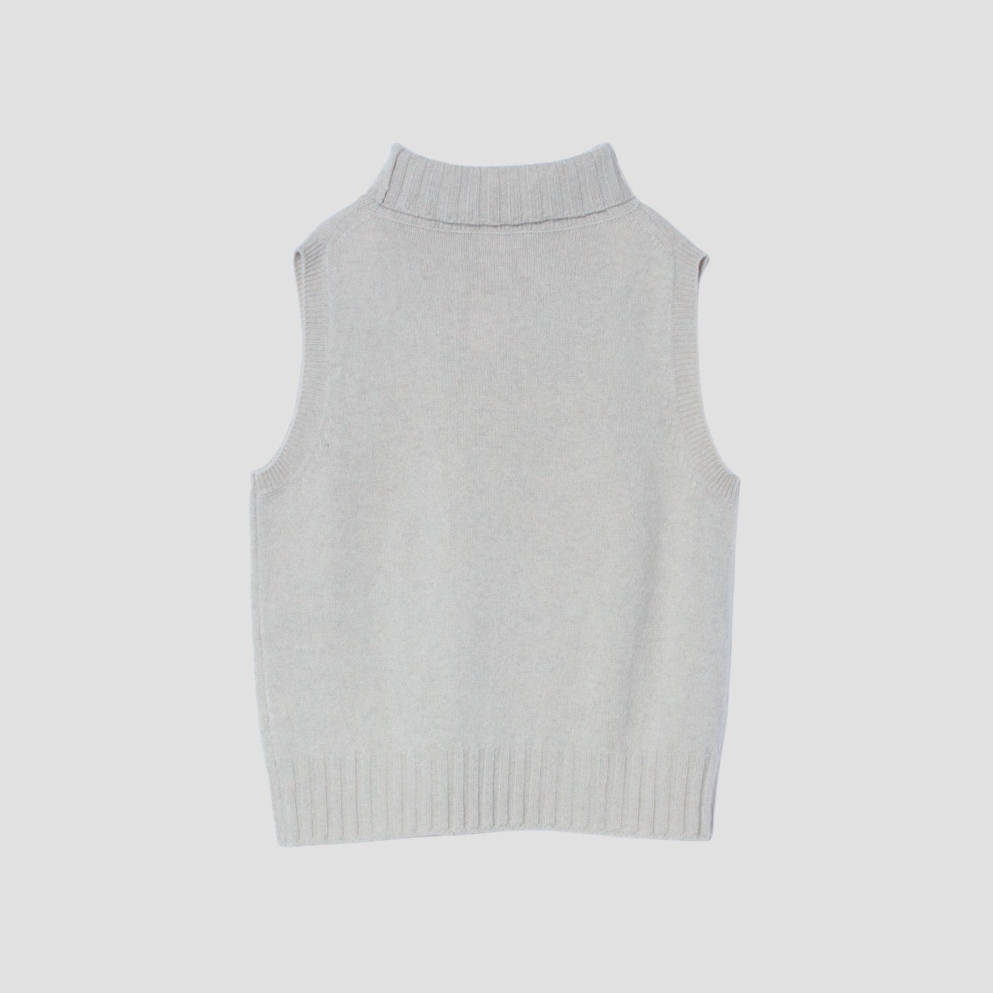 SLEEVELESS ROLL NECK KNIT