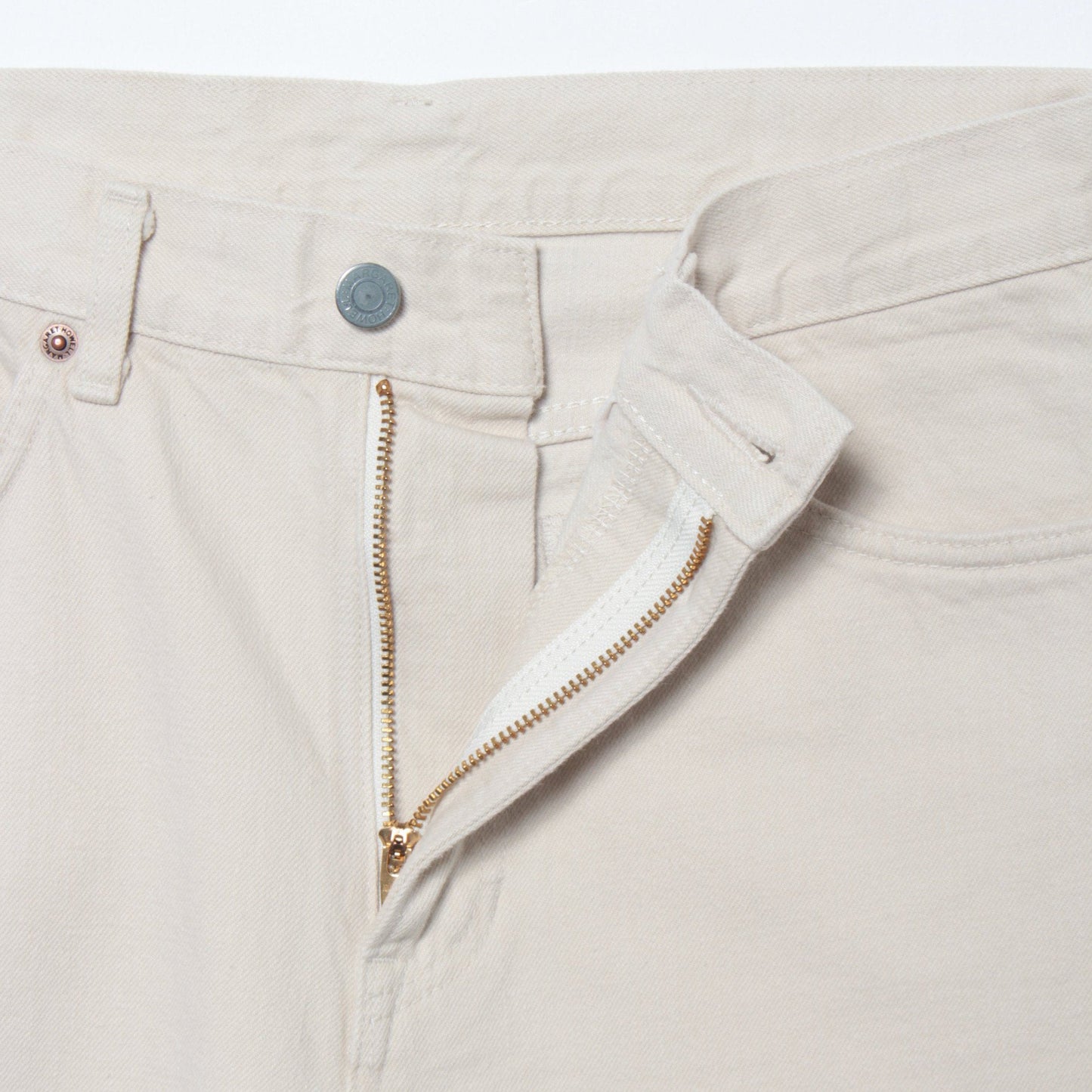 WHITE DENIM TROUSERS