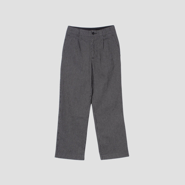 WORKWEAR STRIPE COTTON LINEN TROUSERS
