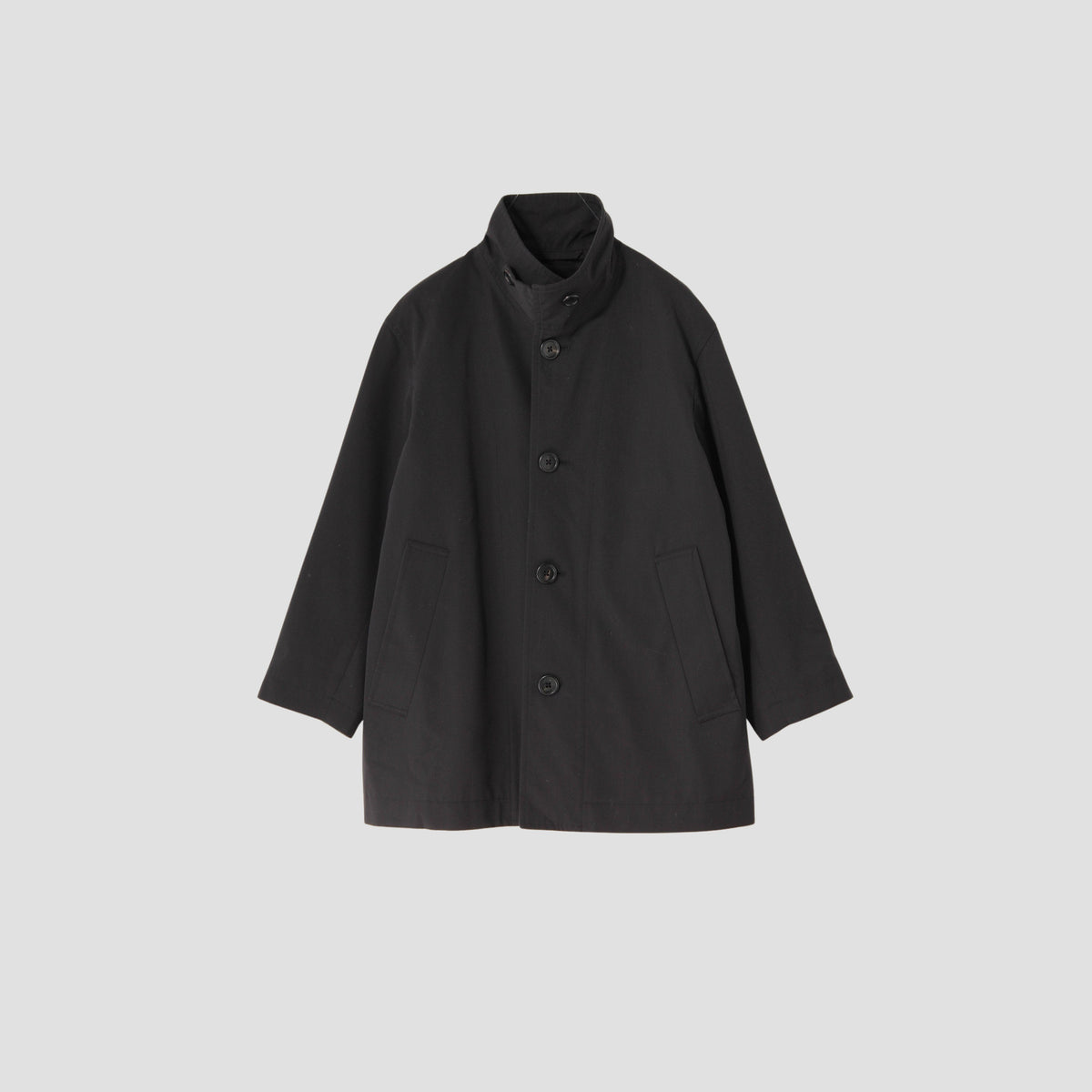 WOOL NYLON PLAINWEAVE COAT