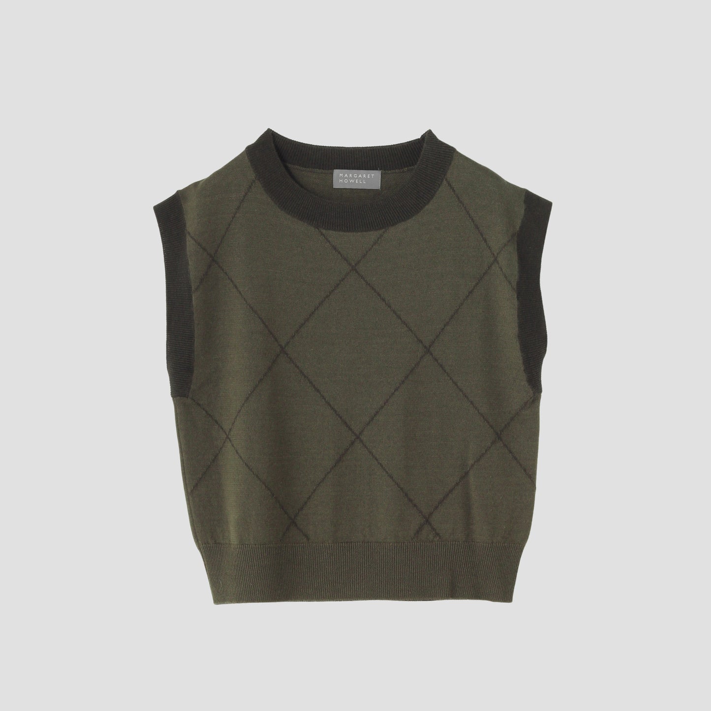 WOOL LINEN ARGYLE KNIT