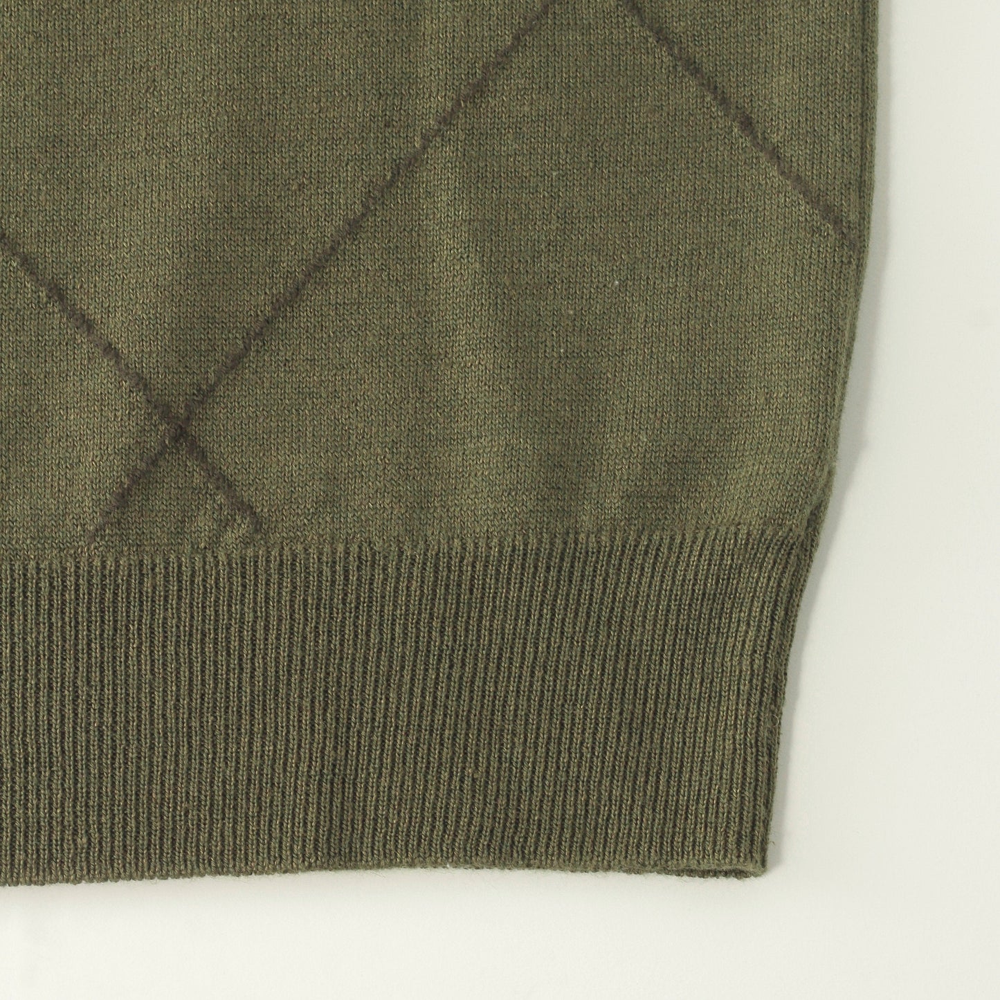 WOOL LINEN ARGYLE KNIT