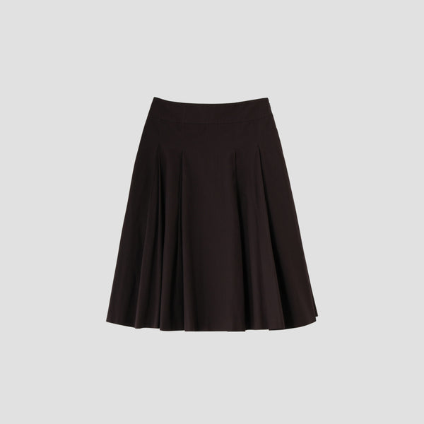 SILK COTTON POPLIN SKIRT