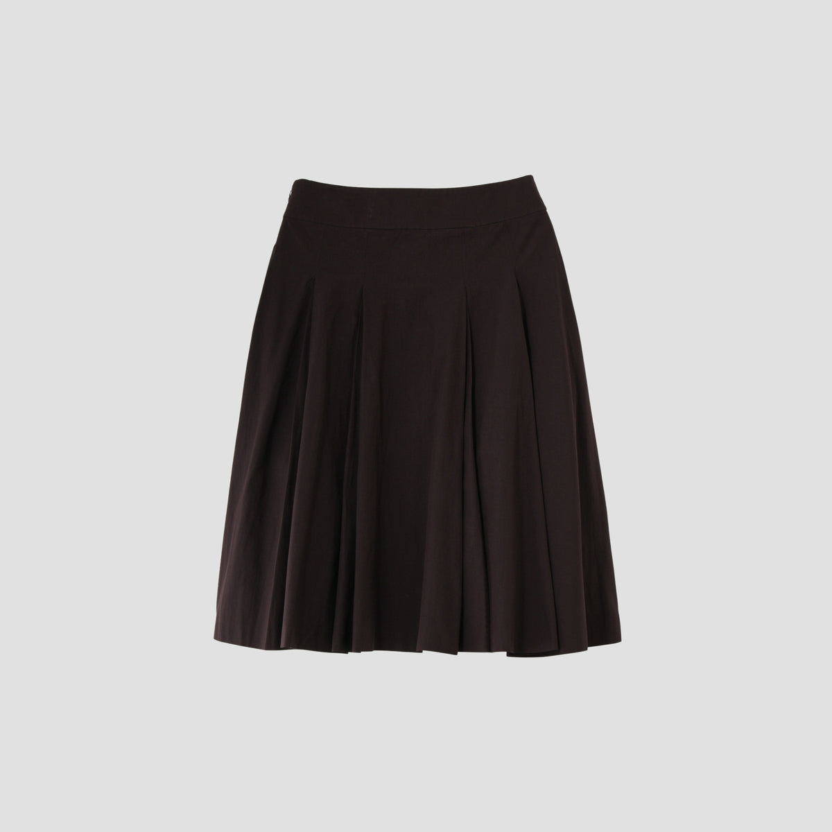 SILK COTTON POPLIN SKIRT