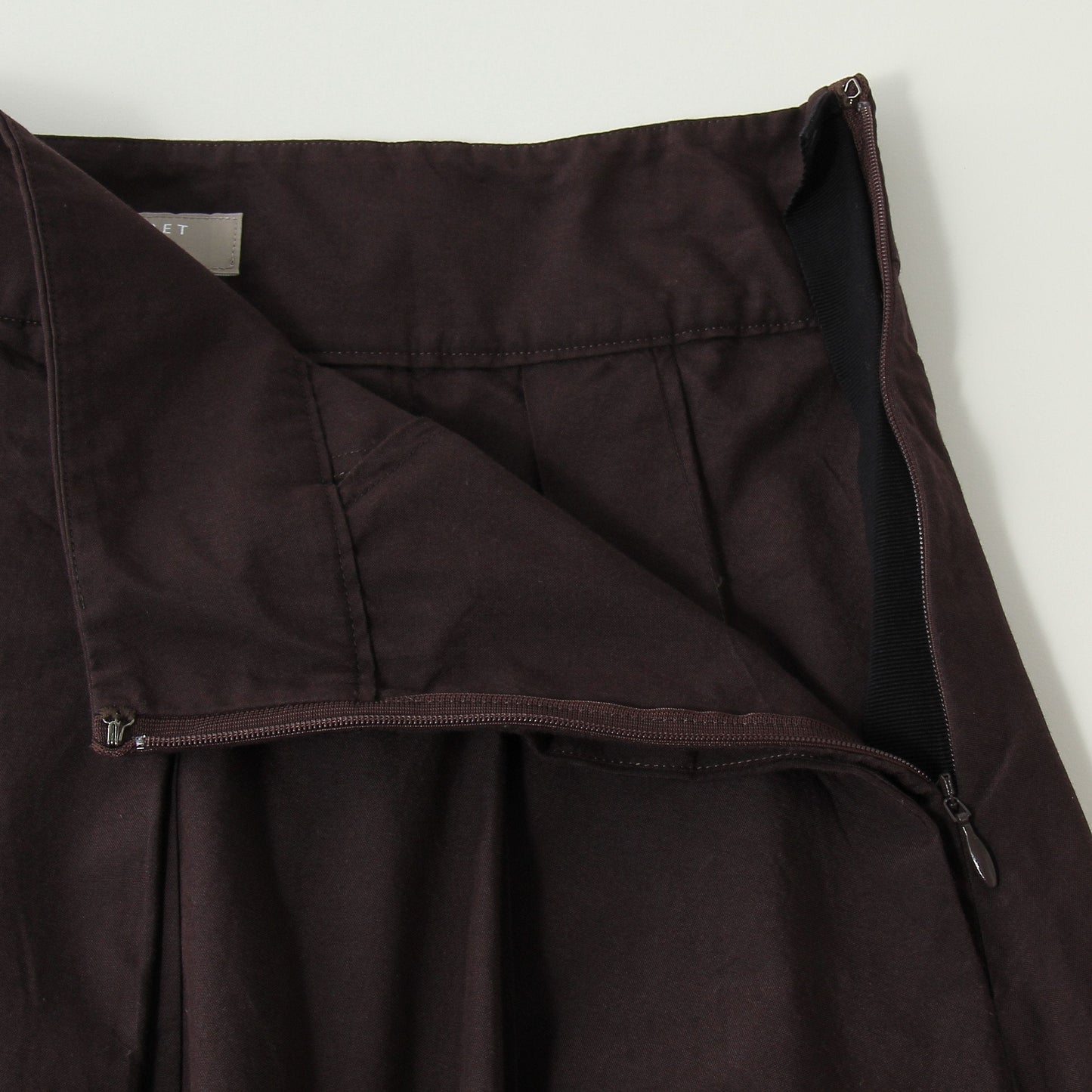 SILK COTTON POPLIN SKIRT