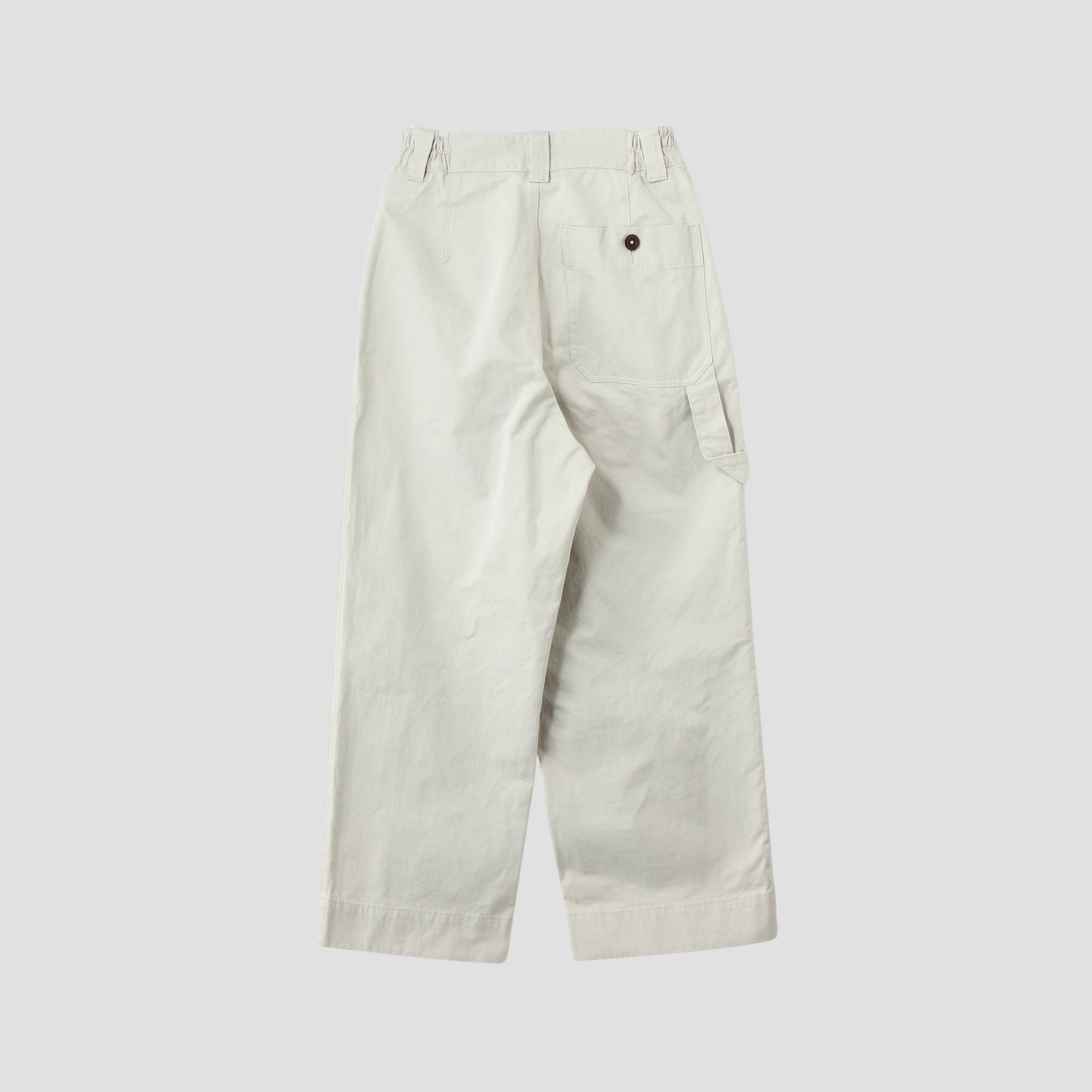 WASHED COMPACT COTTON TROUSERS