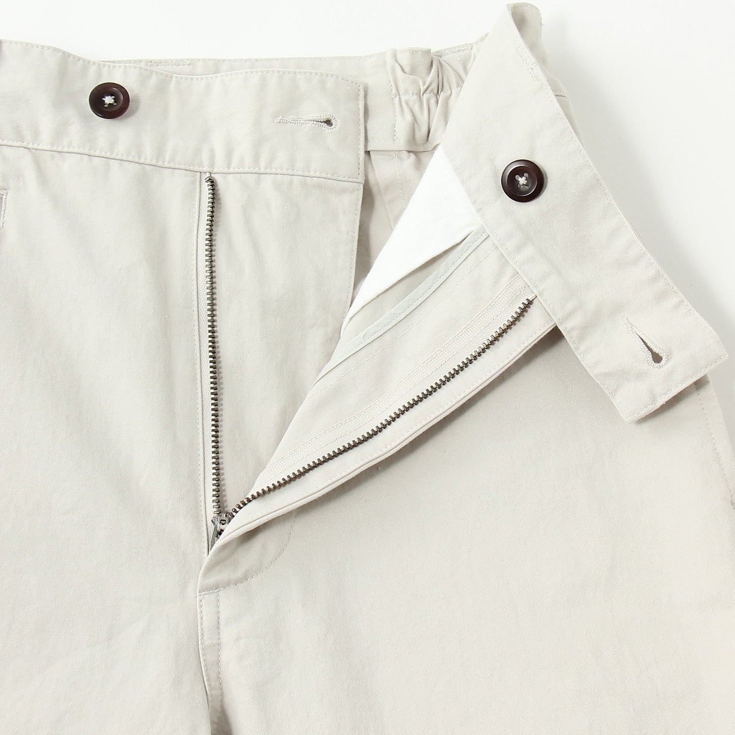 WASHED COMPACT COTTON TROUSERS
