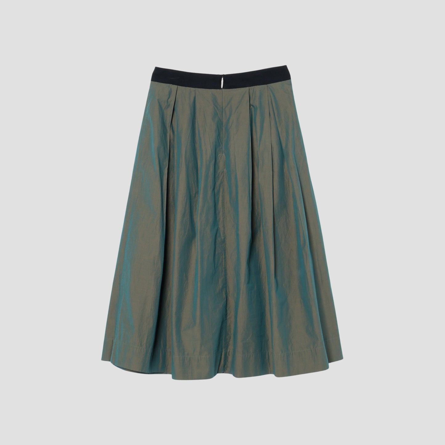 YARN DYED COTTON POPLIN SKIRT