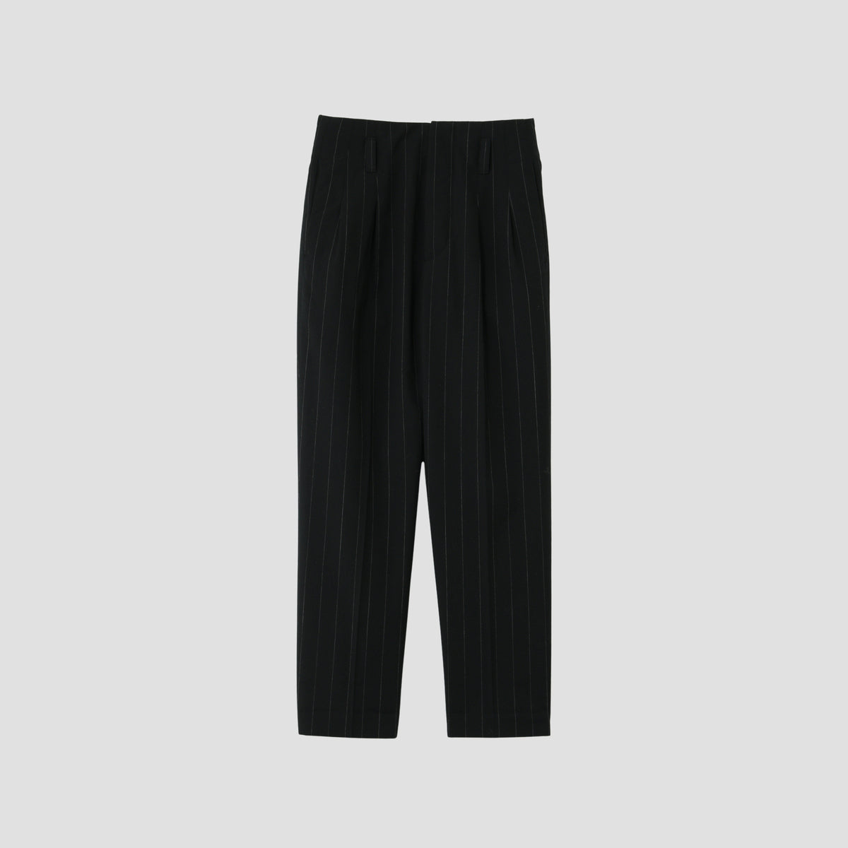 WIDE PINSTRIPE WOOL TROUSERS