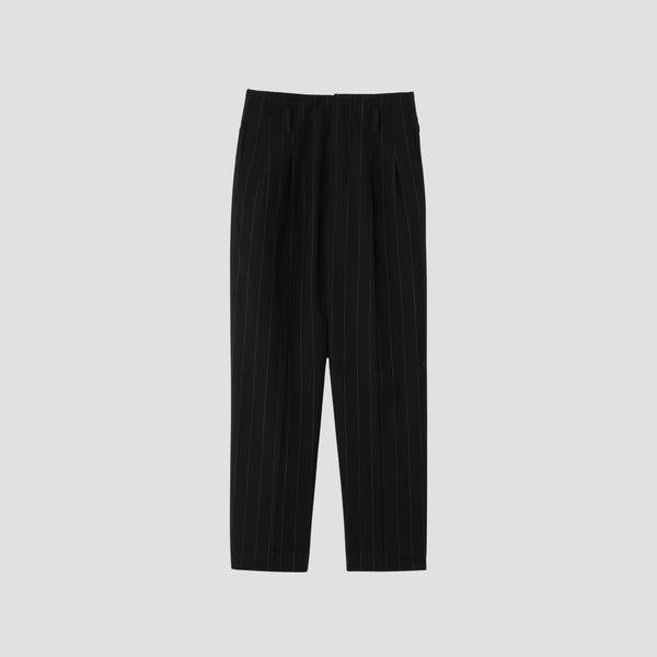 WIDE PINSTRIPE WOOL TROUSERS