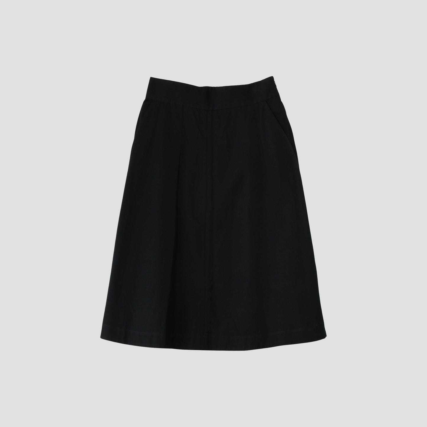 GLAZED COTTON CUPRA SKIRT