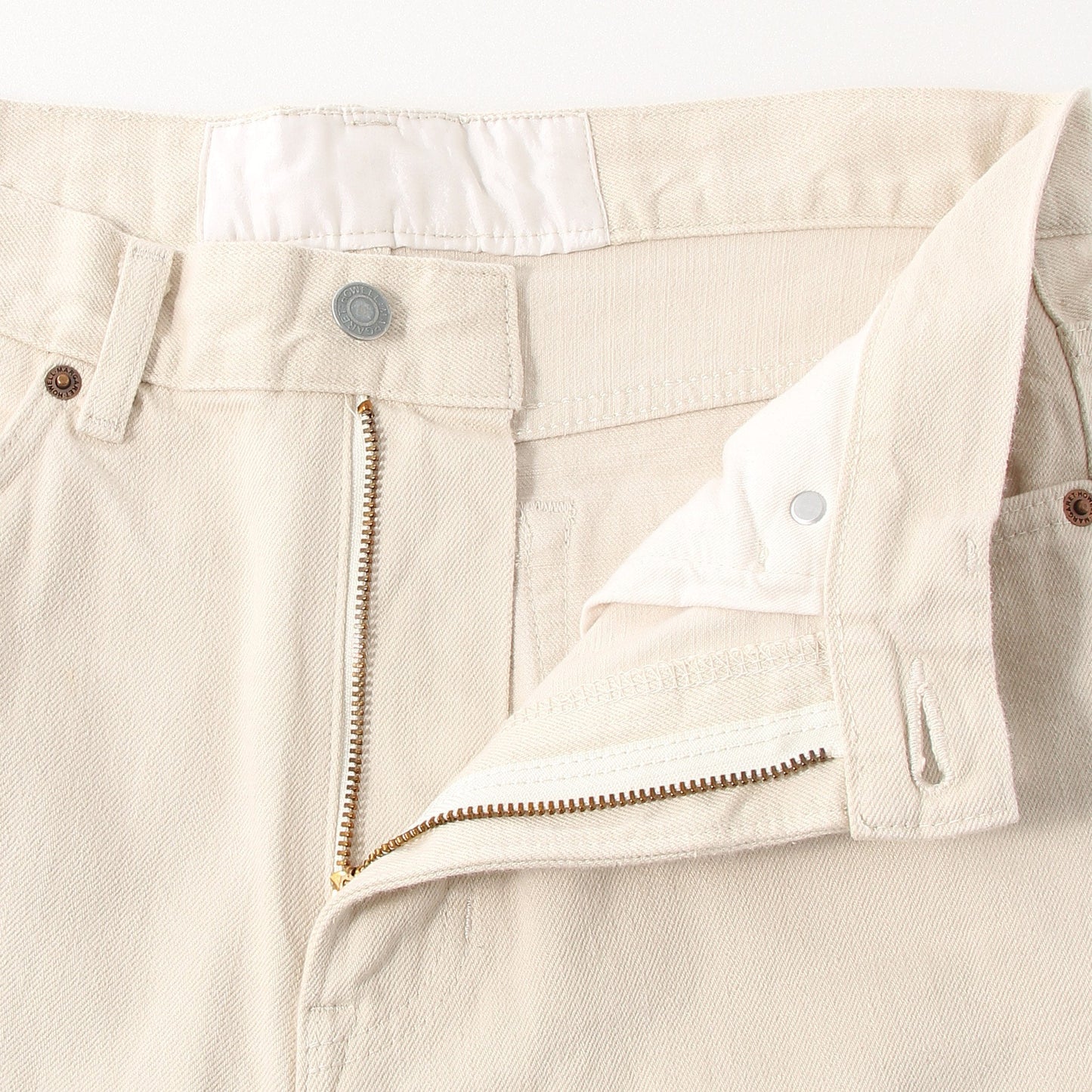 WHITE DENIM TROUSERS