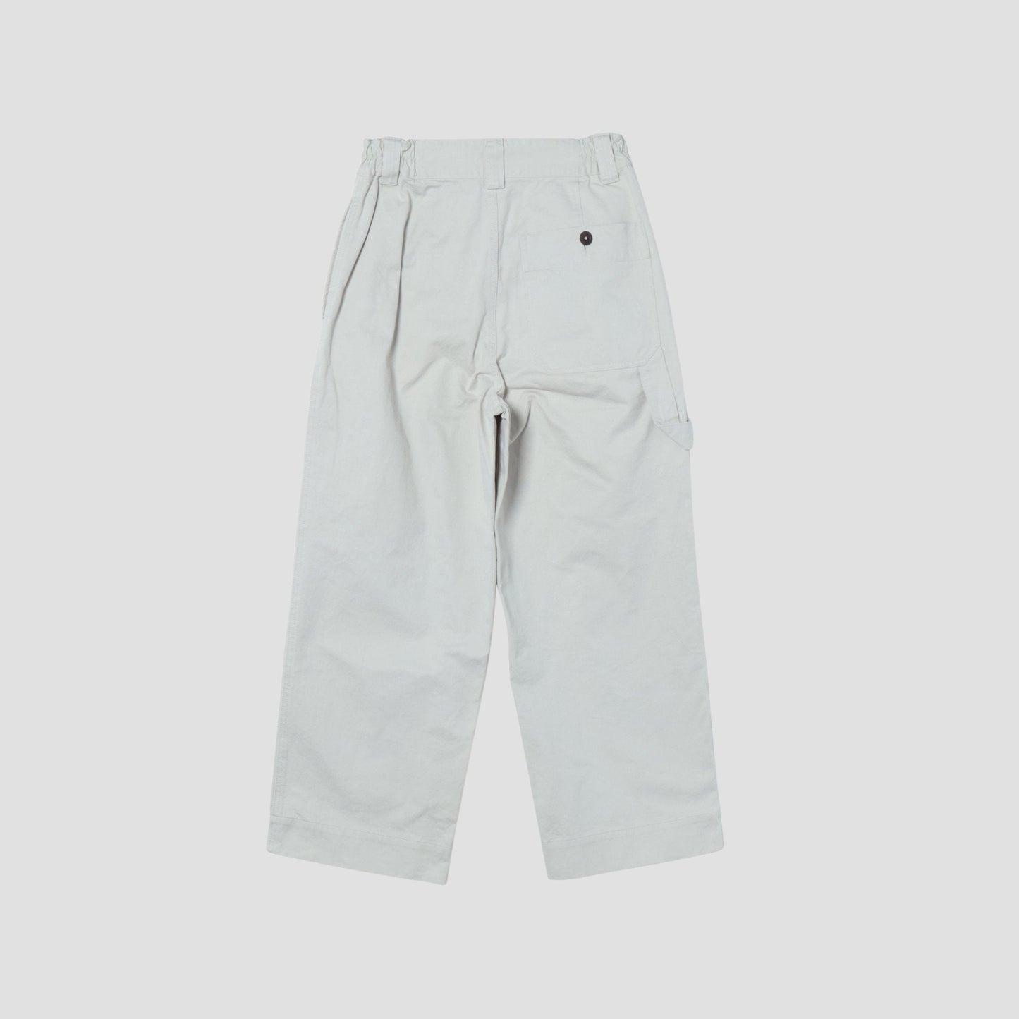 WASHED COMPACT COTTON TROUSERS