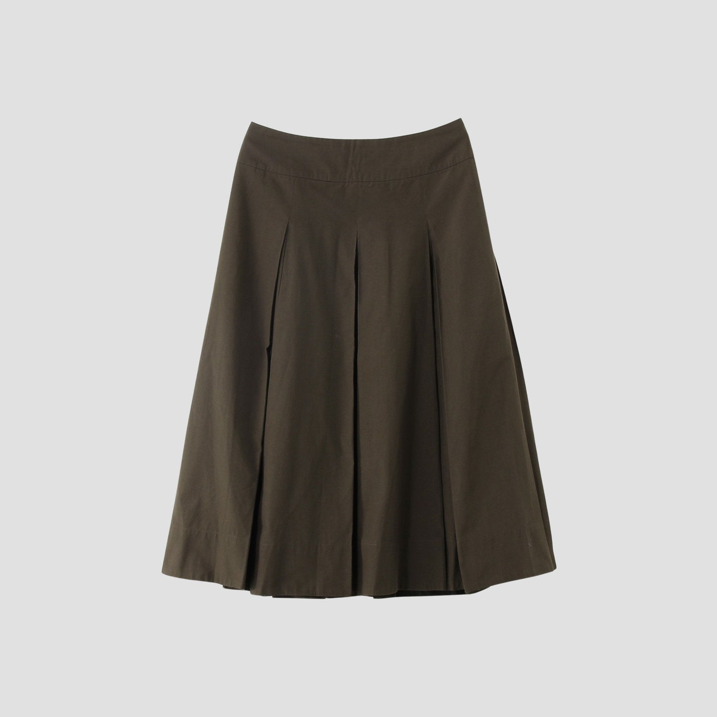 SILK COTTON POPLIN SKIRT