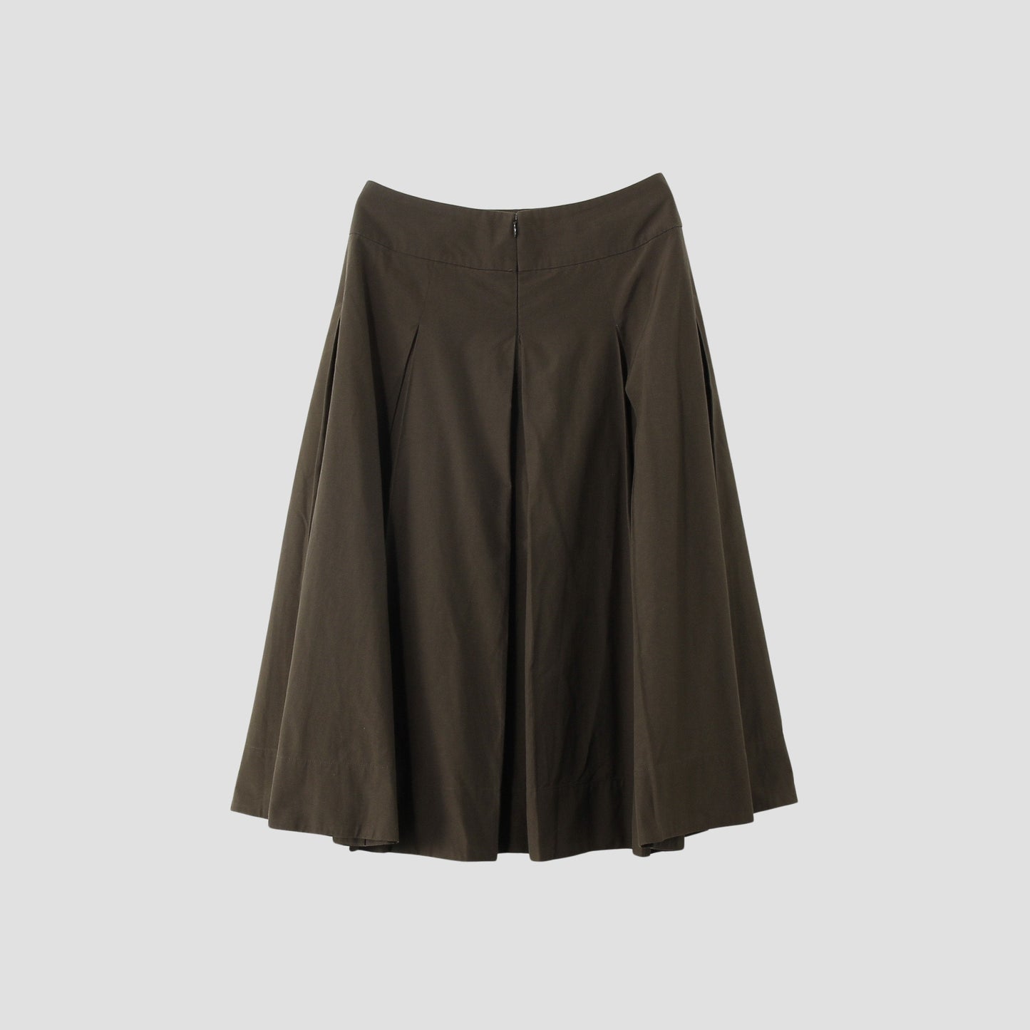 SILK COTTON POPLIN SKIRT