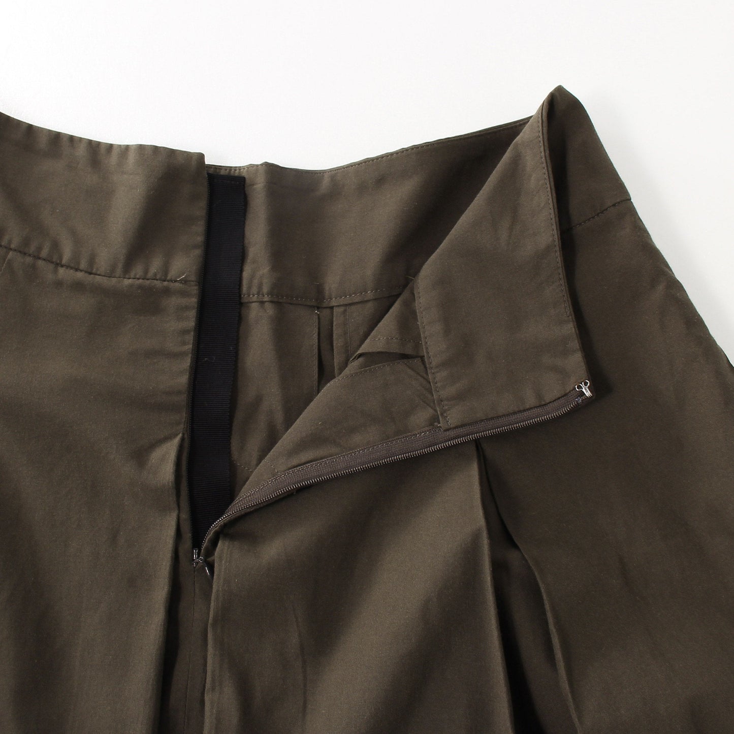 SILK COTTON POPLIN SKIRT