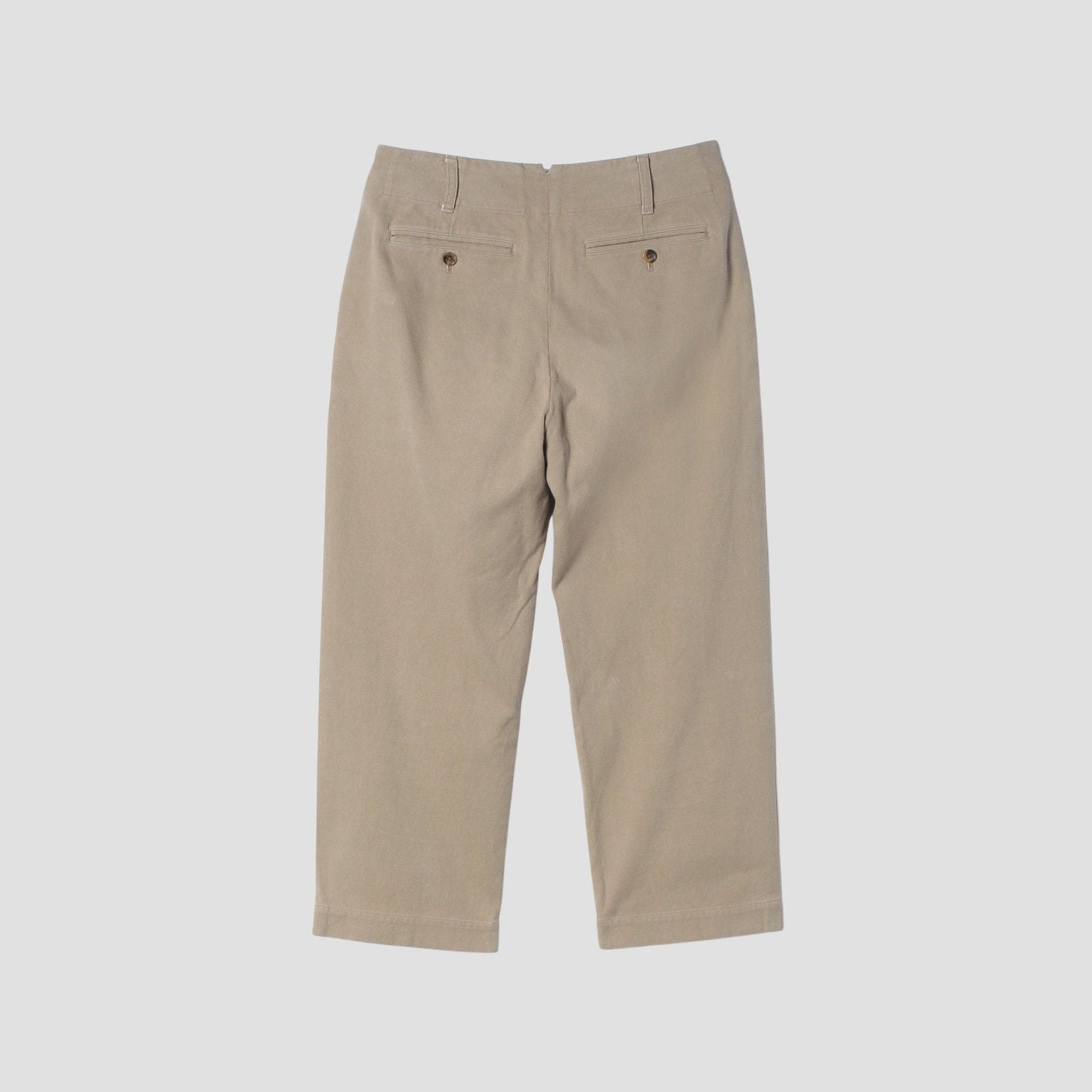 WORN COTTON TWILL TROUSERS
