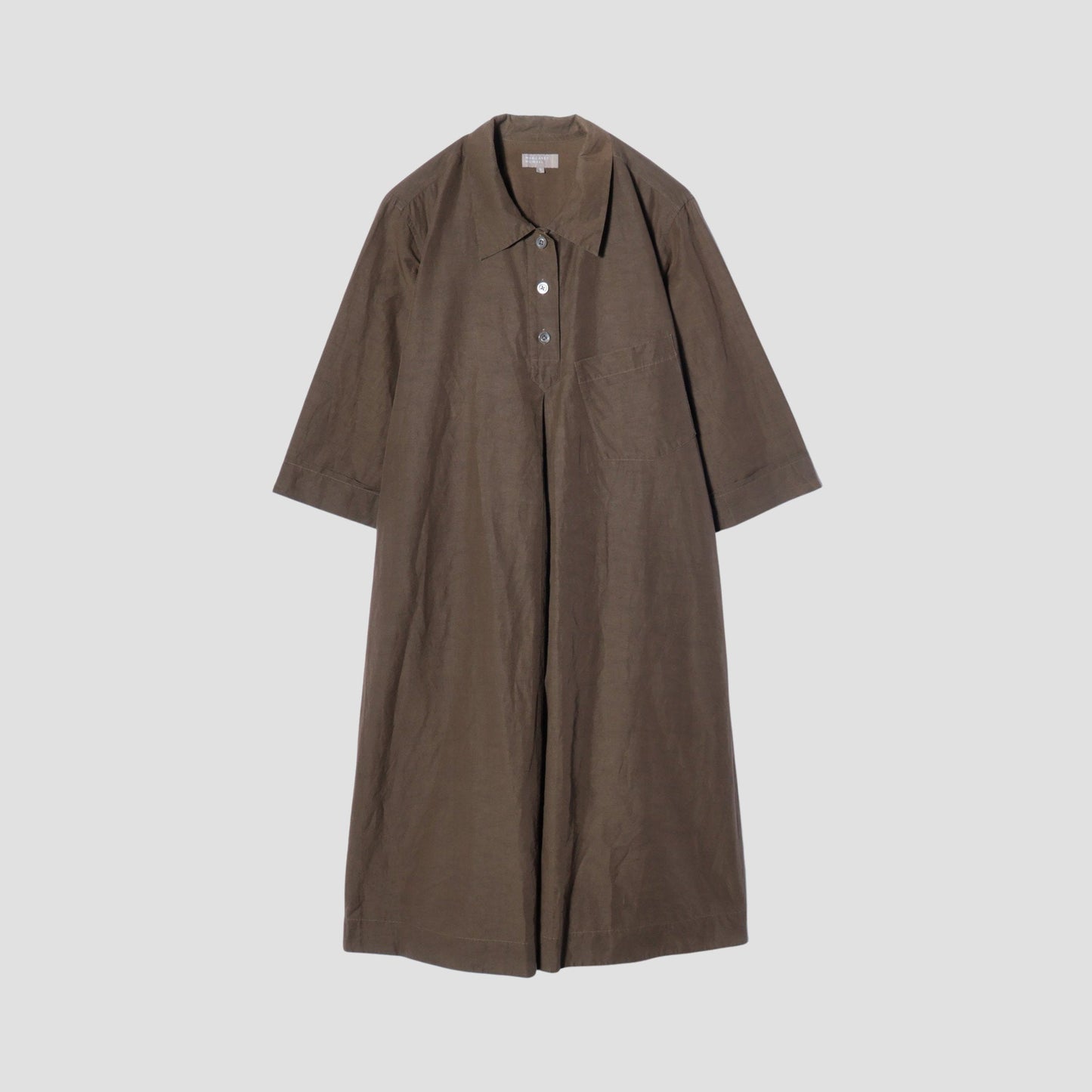 FINE PLAINWEAVE COTTON LINEN DRESS