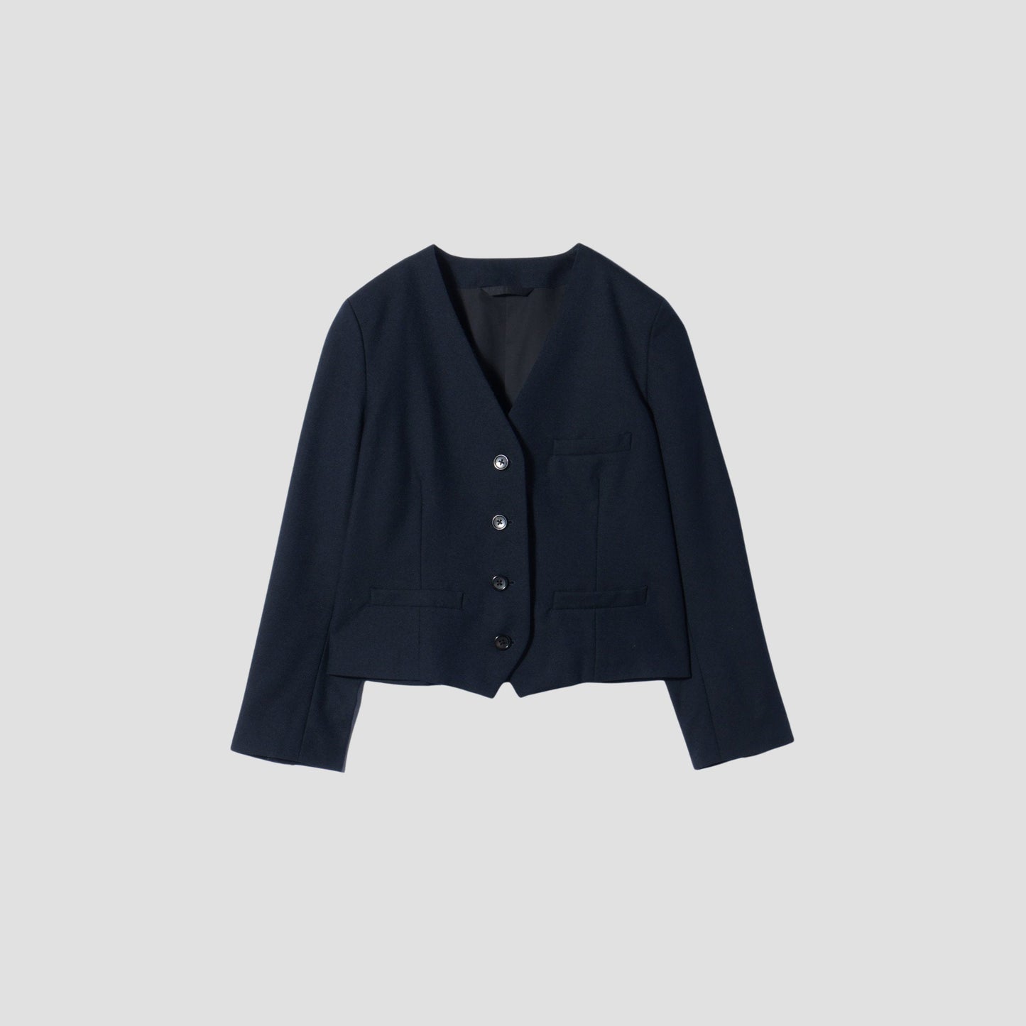 WASHED WOOL SERGE JACKET