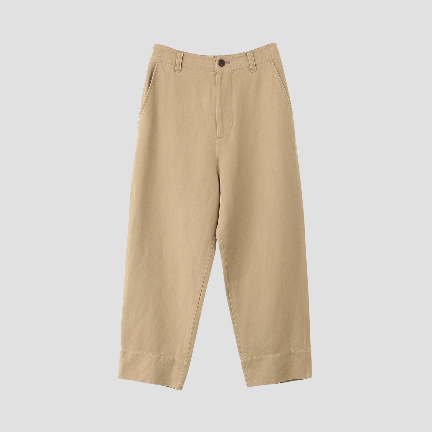 COTTON LINEN TWILL TROUSERS