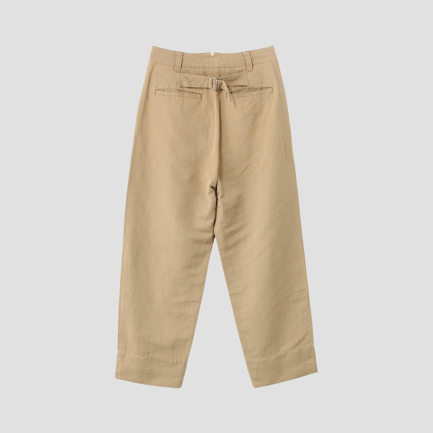 COTTON LINEN TWILL TROUSERS