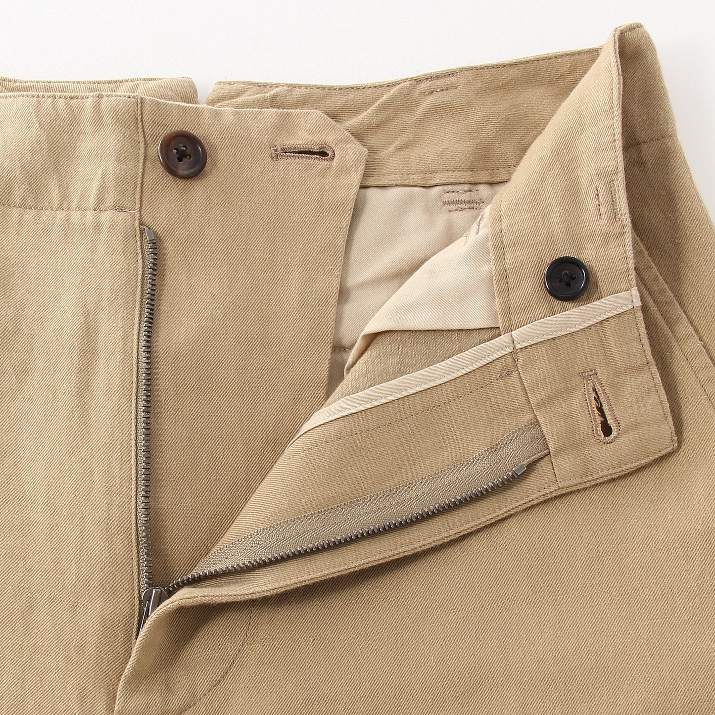 COTTON LINEN TWILL TROUSERS