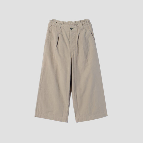 COTTON LINEN PLAIN WEAVE TROUSERS