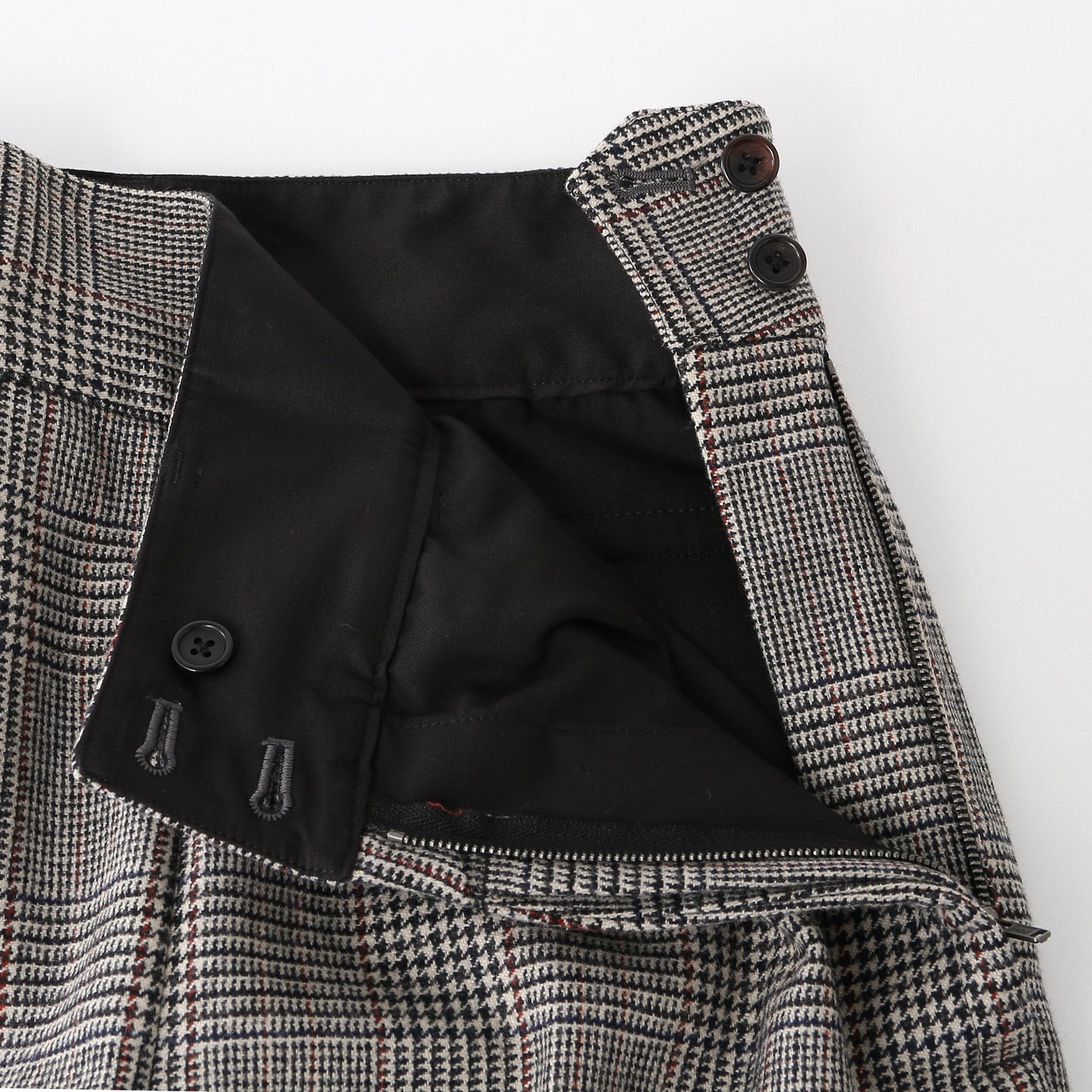 MULTI CHECK WOOL TROUSERS