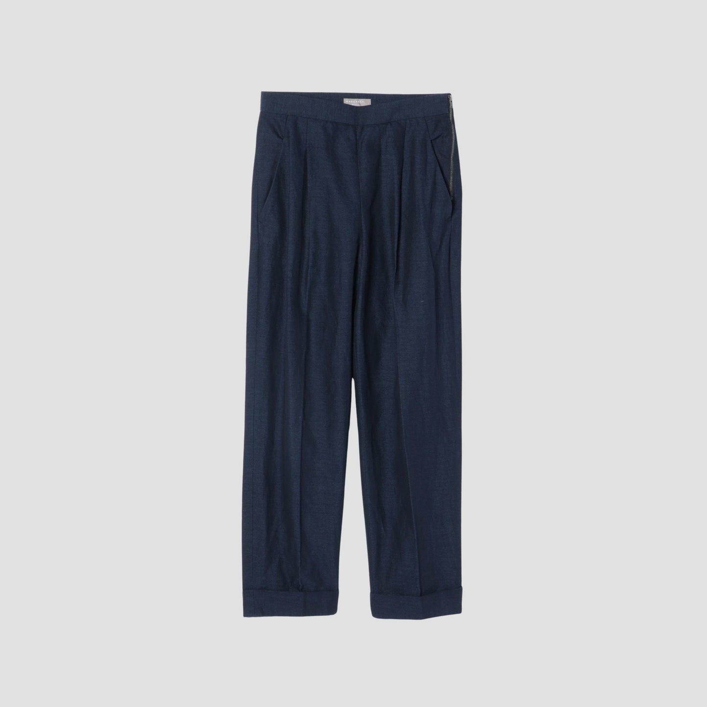 HIGH TWIST COTTON LINEN TROUSERS