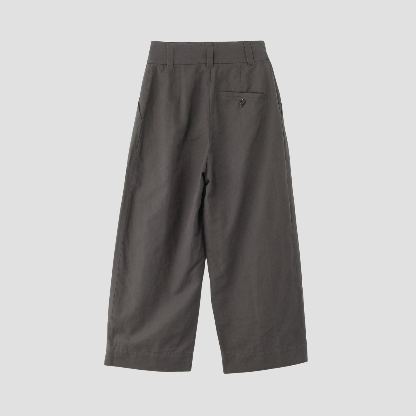 PLAIN WEAVE COTTON LINEN TROUSERS
