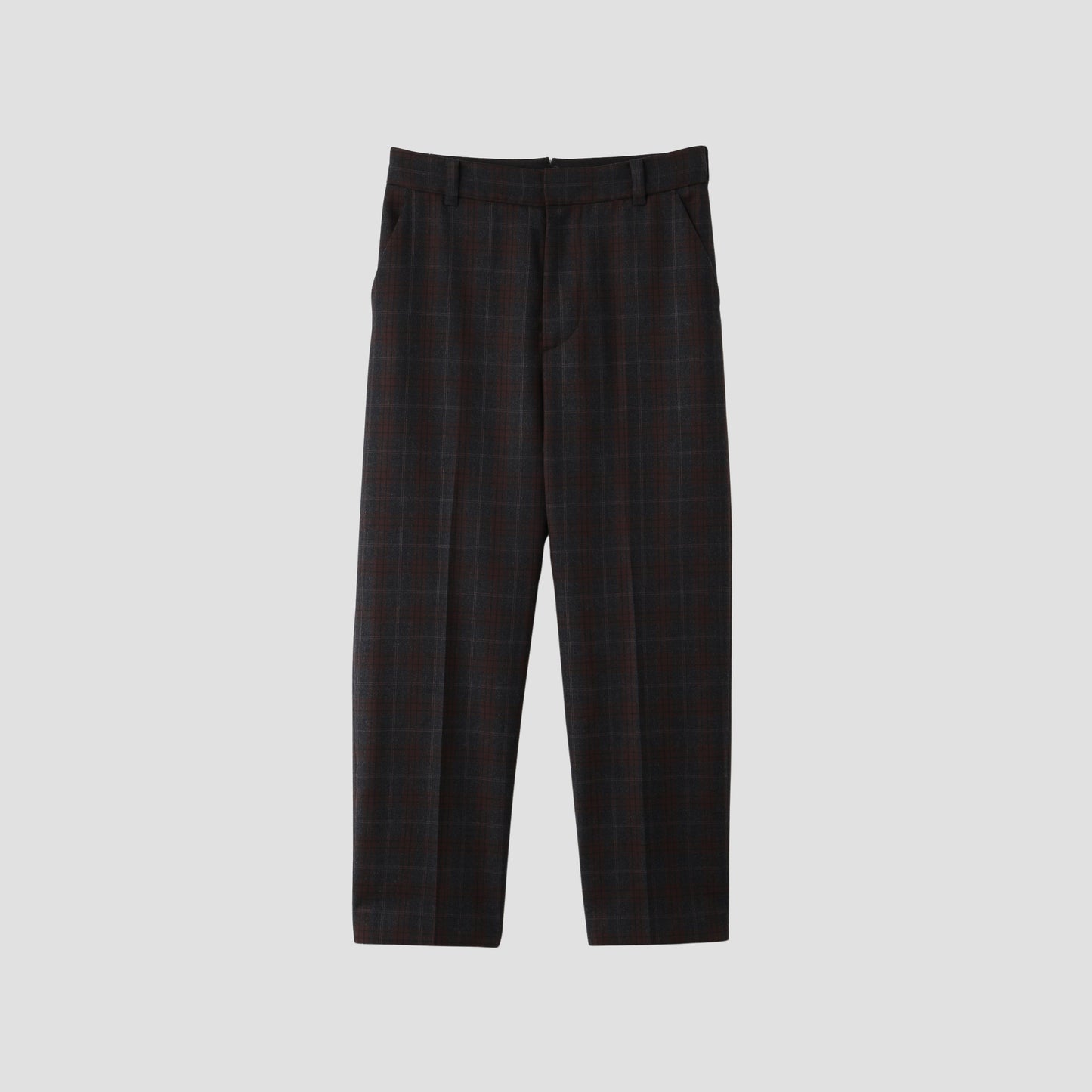 PLAID WOOL TROUSERS