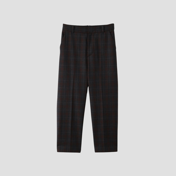 PLAID WOOL TROUSERS