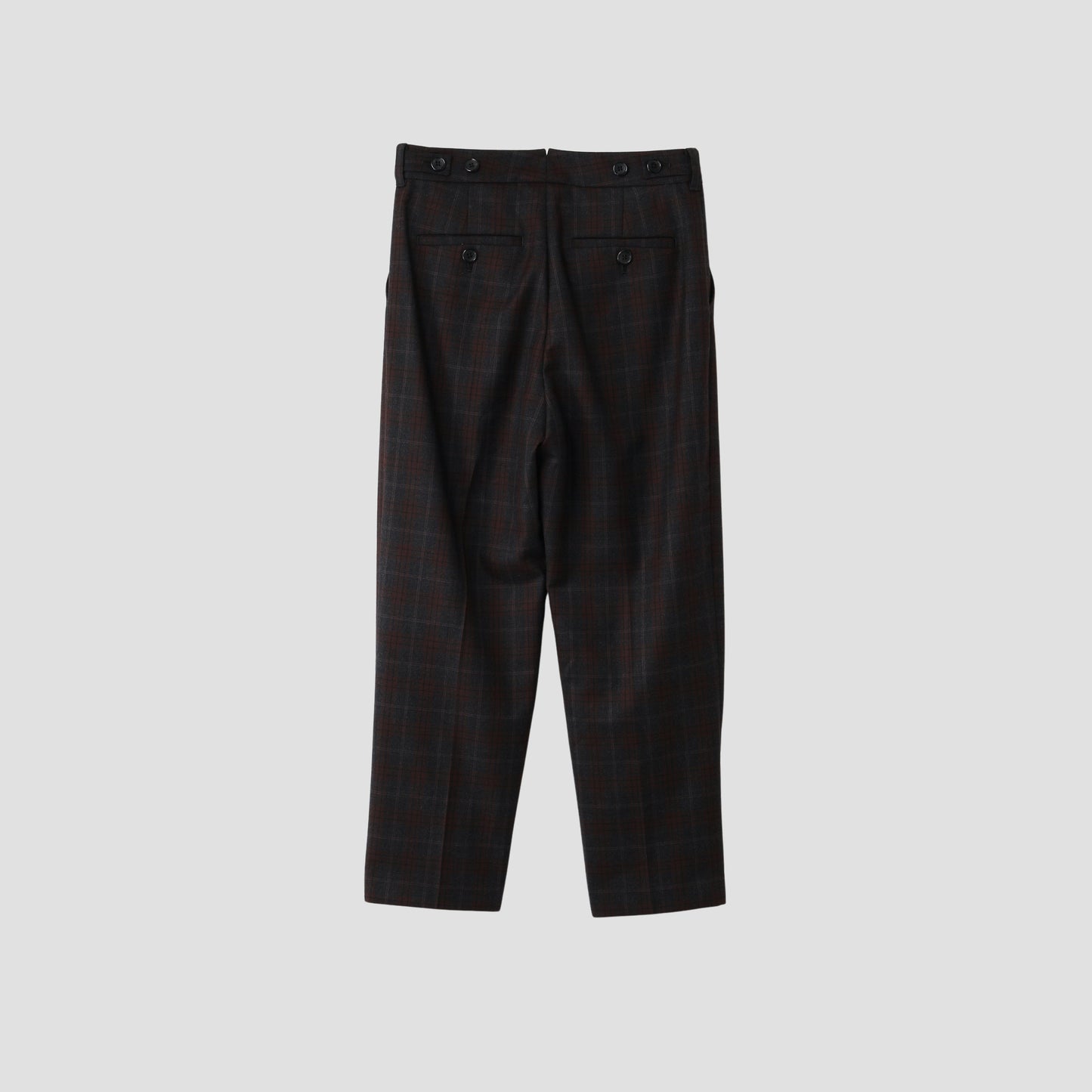 PLAID WOOL TROUSERS