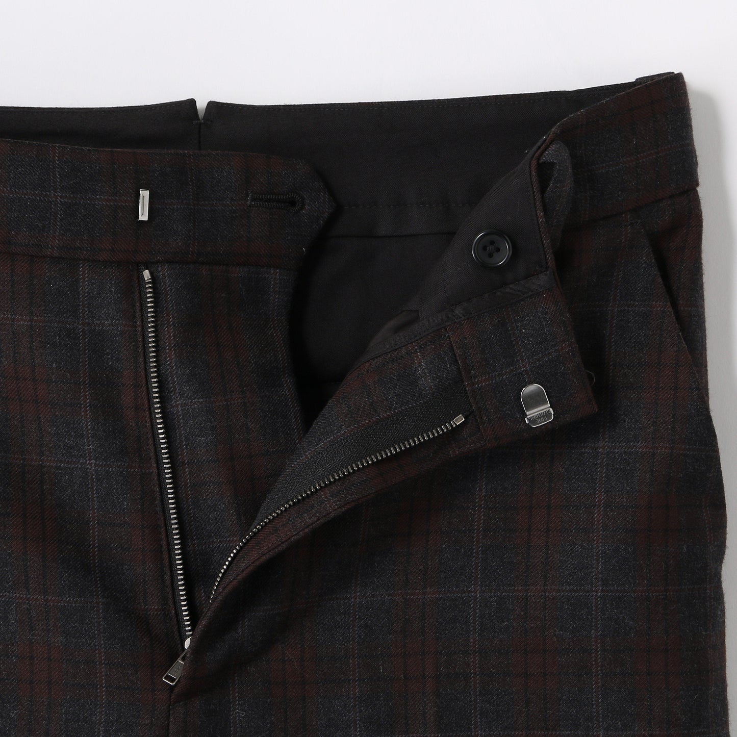 PLAID WOOL TROUSERS