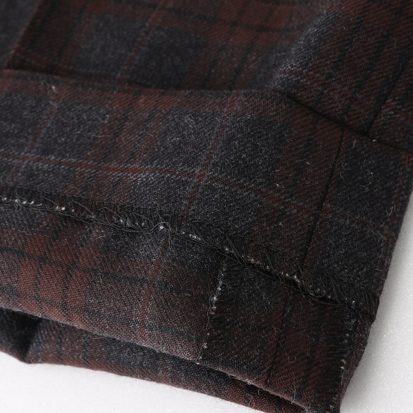 PLAID WOOL TROUSERS