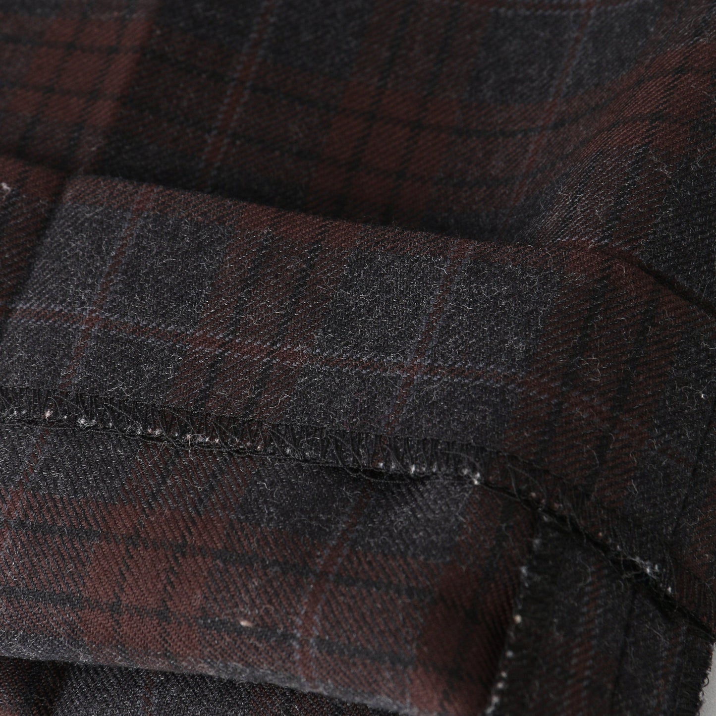 PLAID WOOL TROUSERS