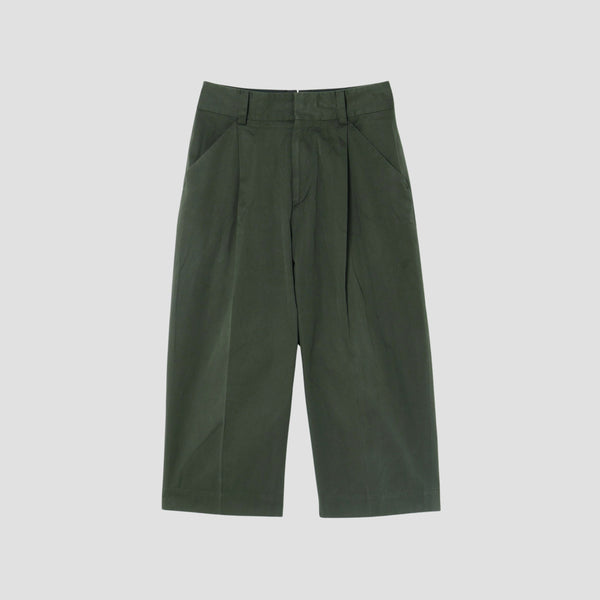 DENSE FINE COTTON TWILL TROUSERS