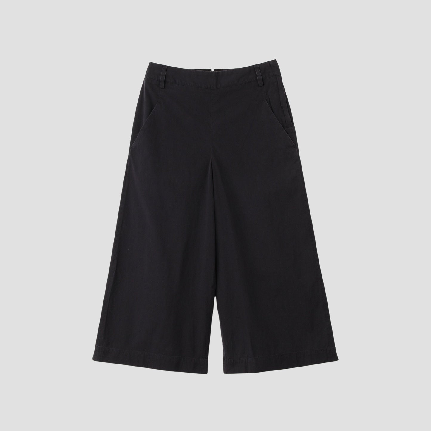 COTTON SILK POPLIN TROUSERS