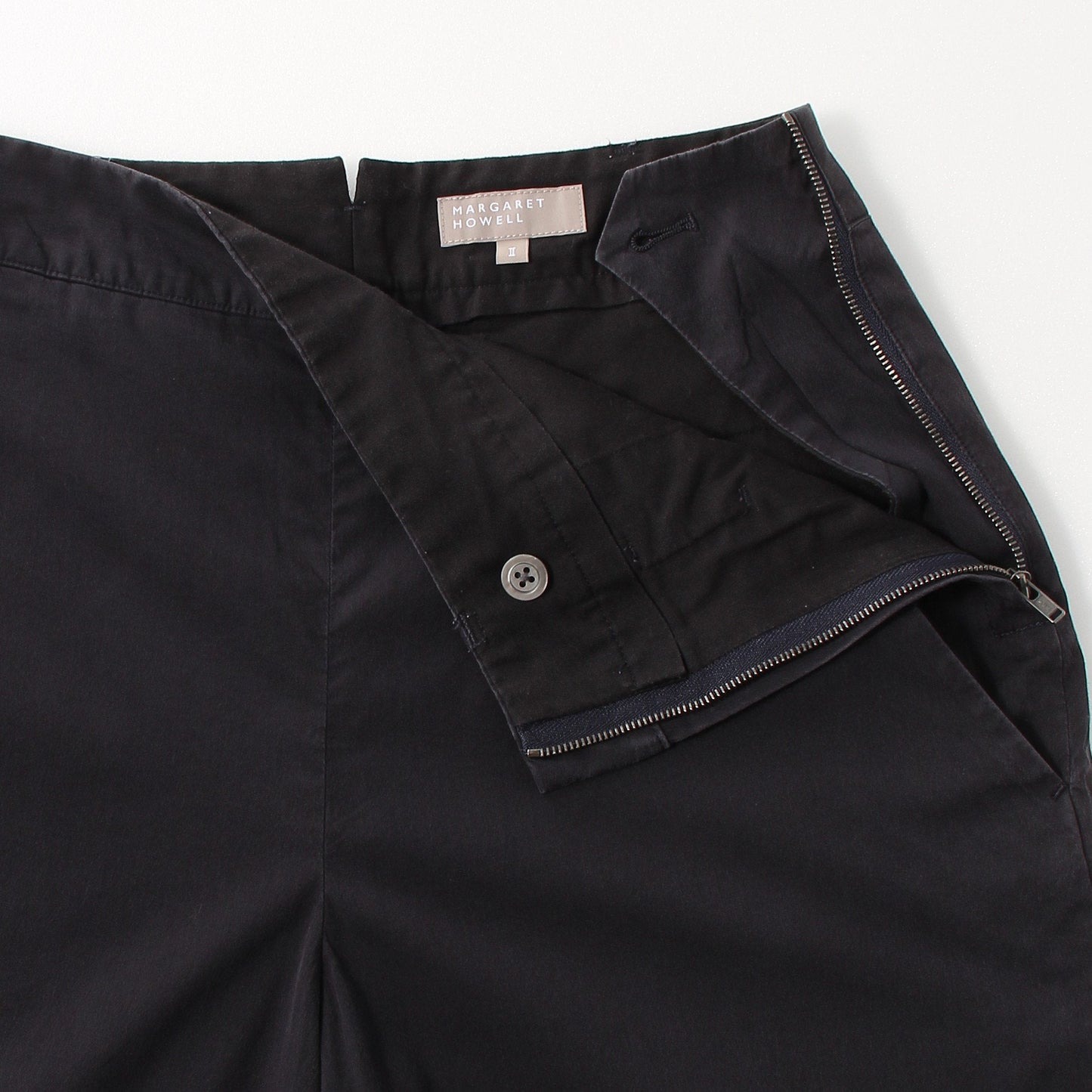 COTTON SILK POPLIN TROUSERS