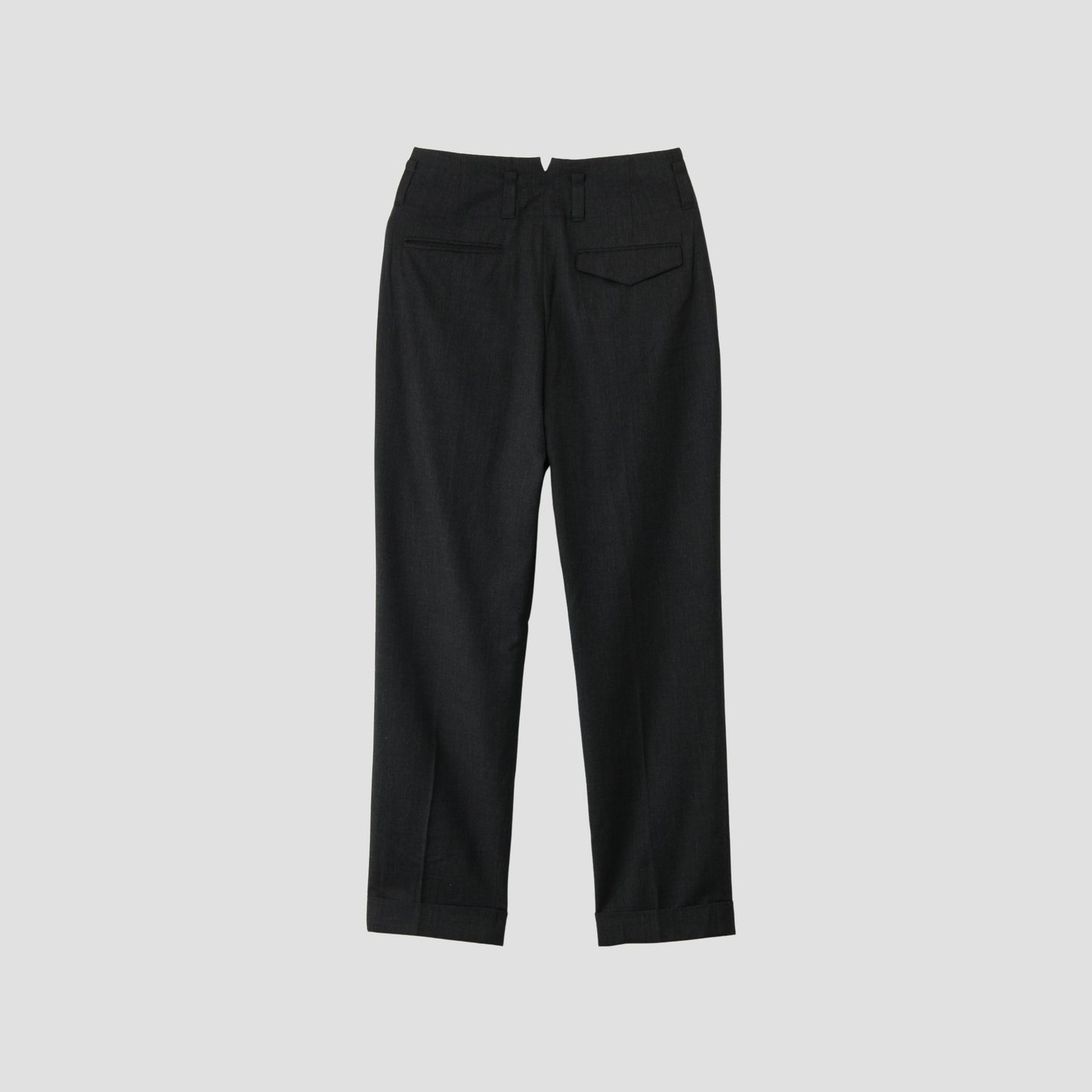 FINE WOOL TWILL TROUSERS