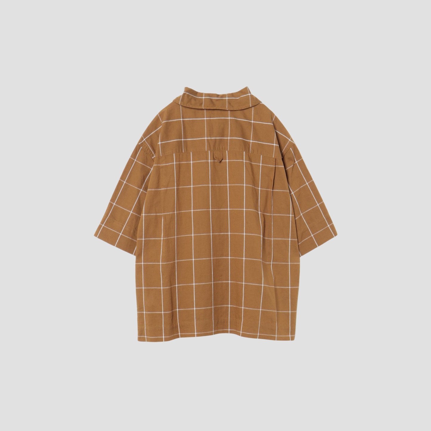 WINDOWPANE CHECK COTTON LINEN SHIRT