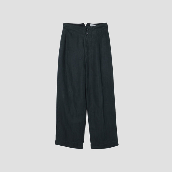 MATT LINEN POPLIN TROUSERS