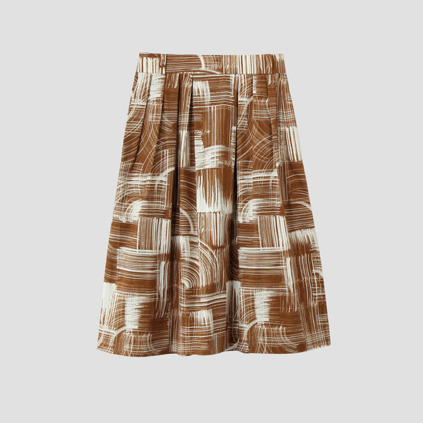 PAINT PRINT COTTON SKIRT